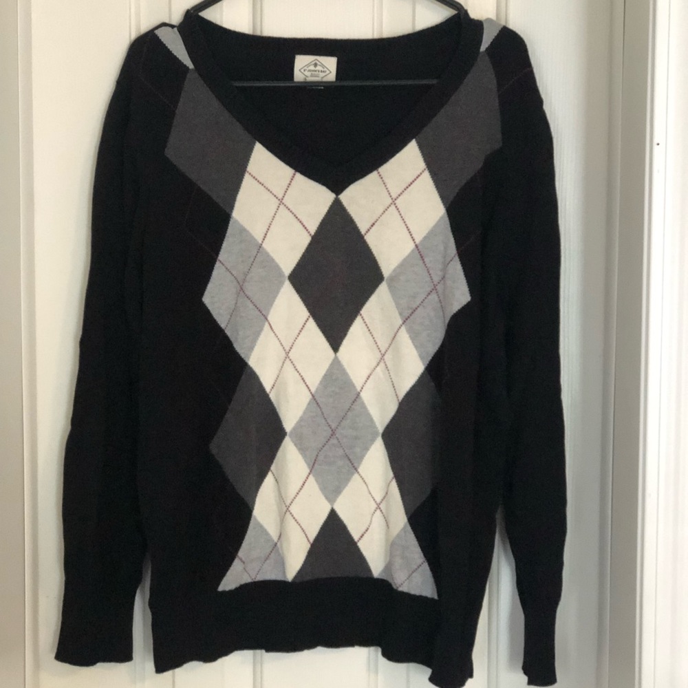Ladies 1X Argyle Sweater